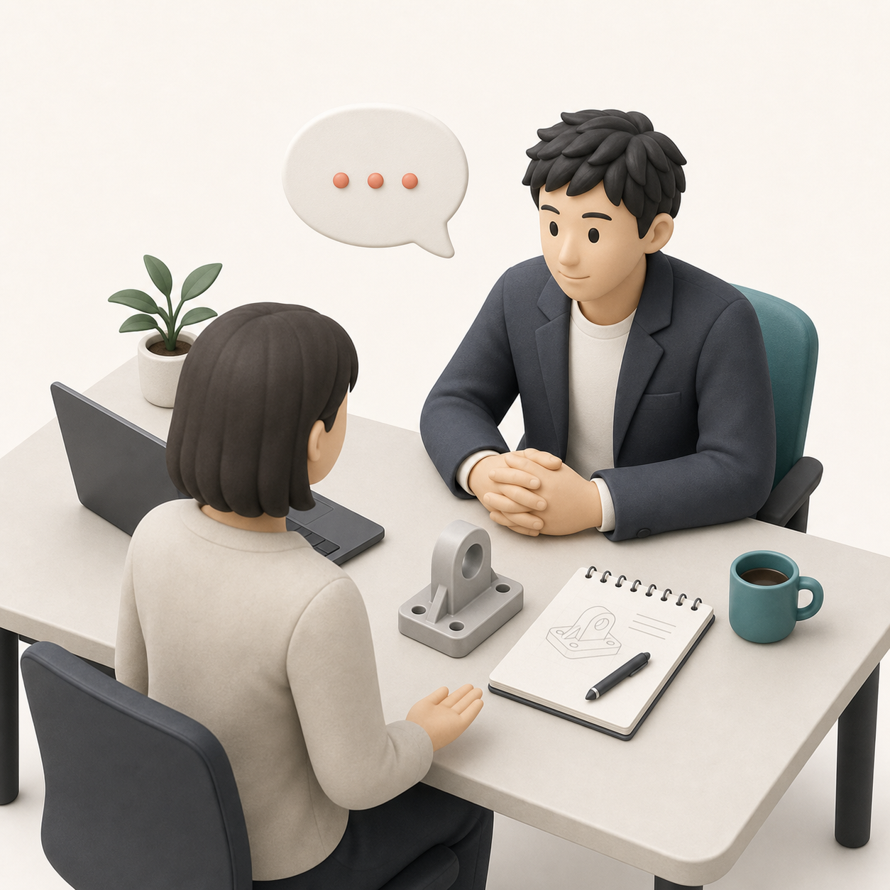 相談する人物のイラスト