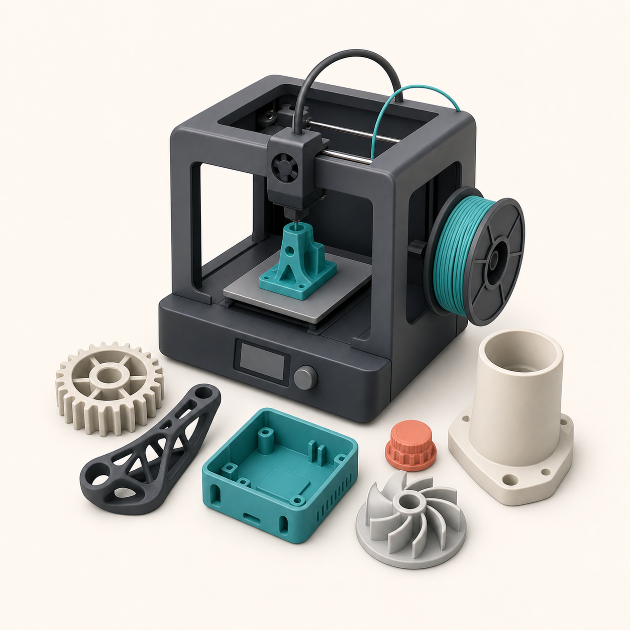 3Dプリンターでサンプルを出力するイメージ